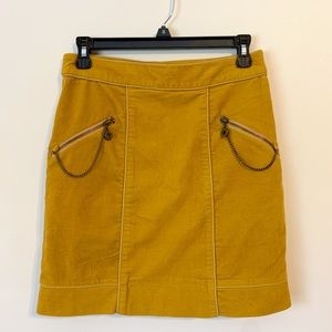 Anthropologie taikonhu mustard skirt